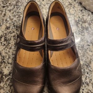 Clark's Unstructured Copper Mary Jane Flats